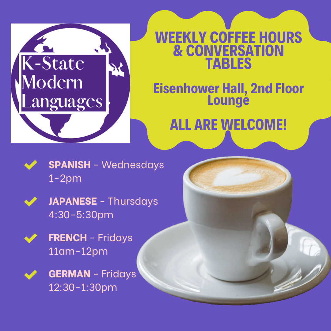 Join our Informal, Weekly Coffee Hours in Spanish, French, German