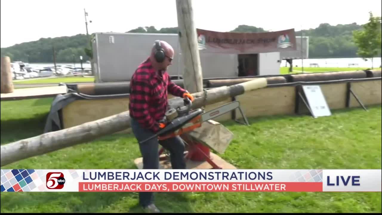 Lumberjack demonstrations in downtown Stillwater 5