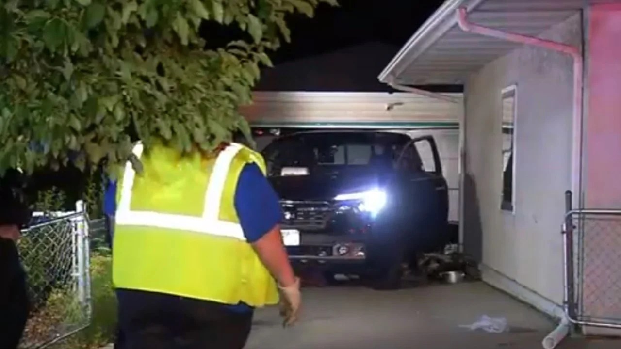 Police investigating after truck crashes through St. Paul garage KSTP