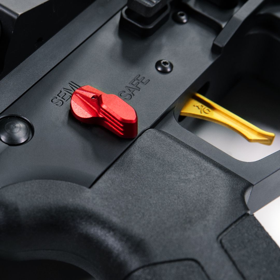Red AR15 Selector Switch Radian Talon 45/90 Ambidextrous Selector