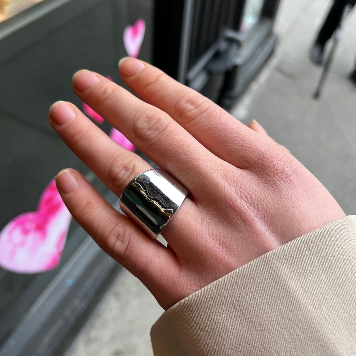 Silver Statement Ribbon Ring KTCollection