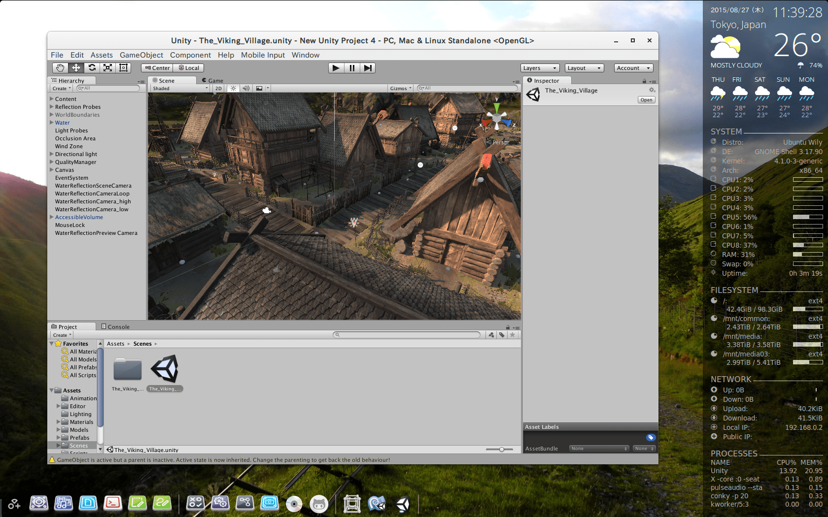 Unity3D on Ubuntu Memorandum!