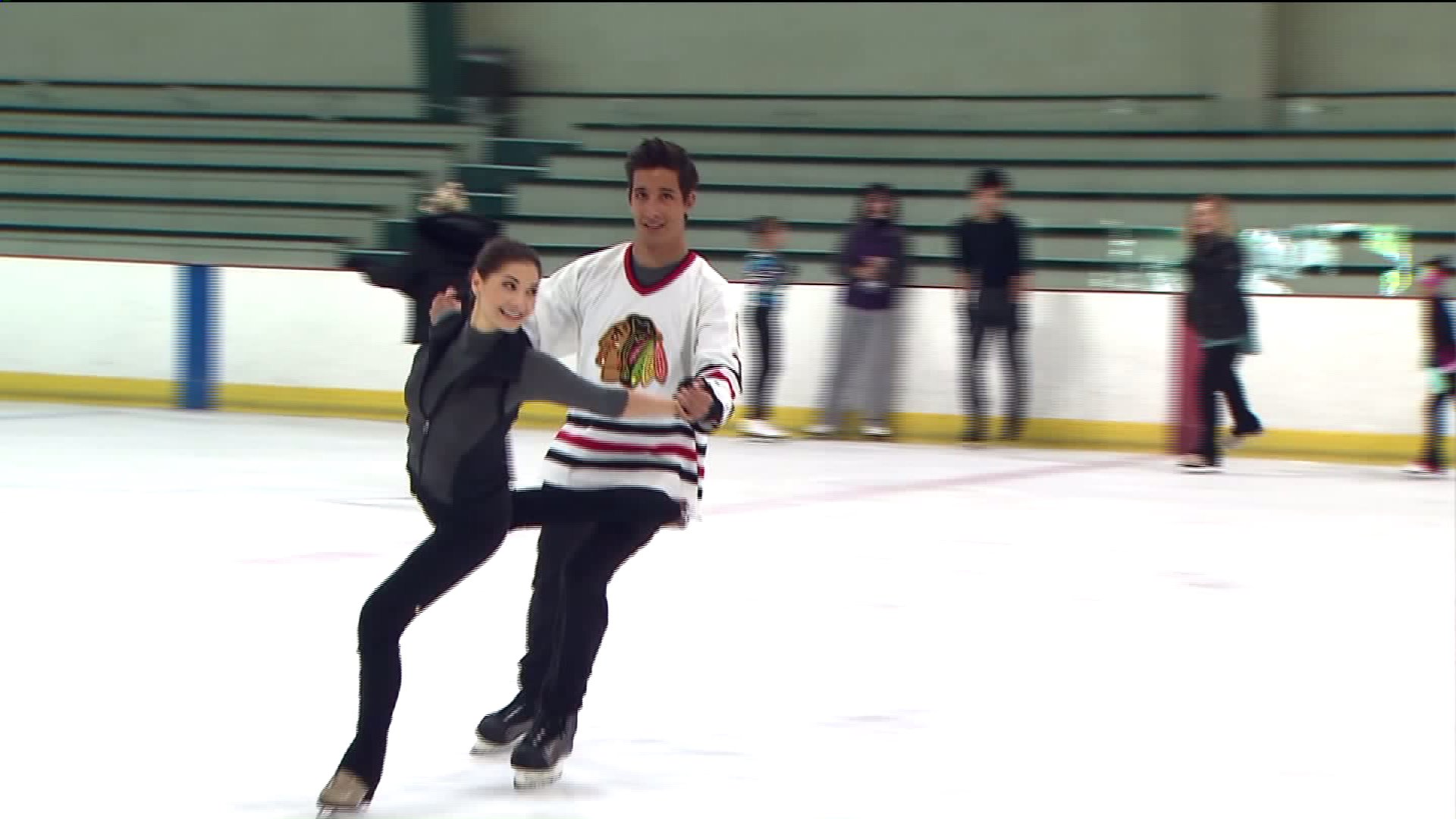 KTLA’s Mark Mester and Liberte Chan’s Practice Skate KTLA
