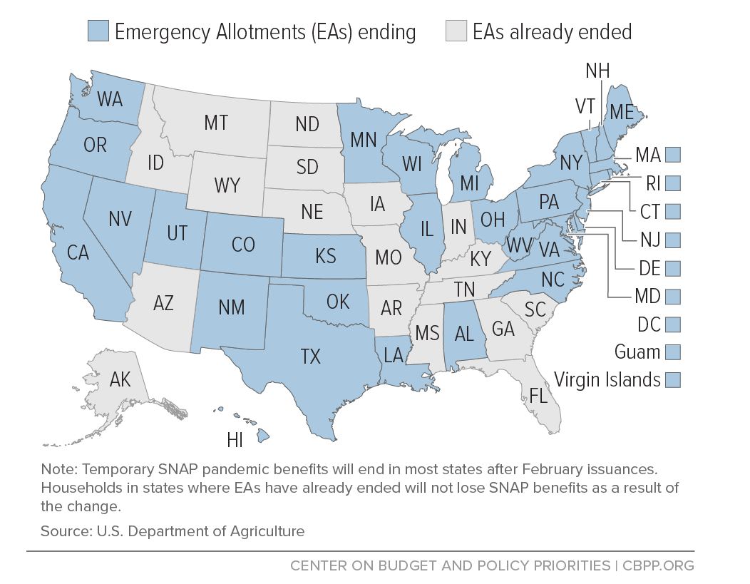 California's pandemicera SNAP benefits are ending in March