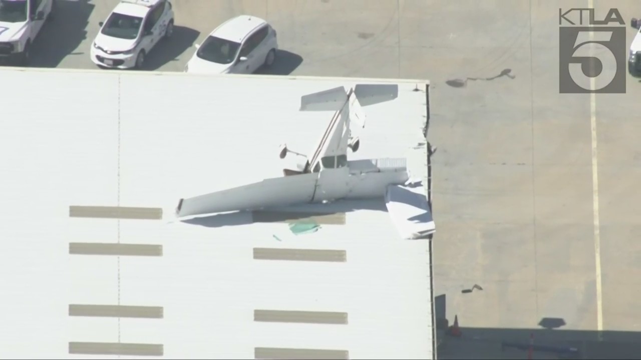 Plane crashes into hangar at Long Beach Airport, pilot survives CBS 42