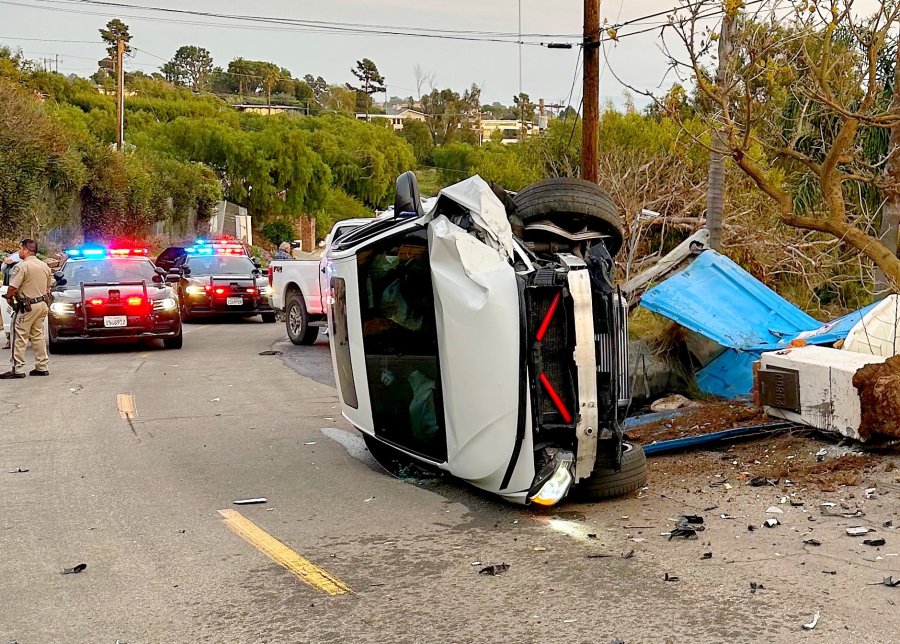 Messy situation driver plows into portapotty to end police pursuit
