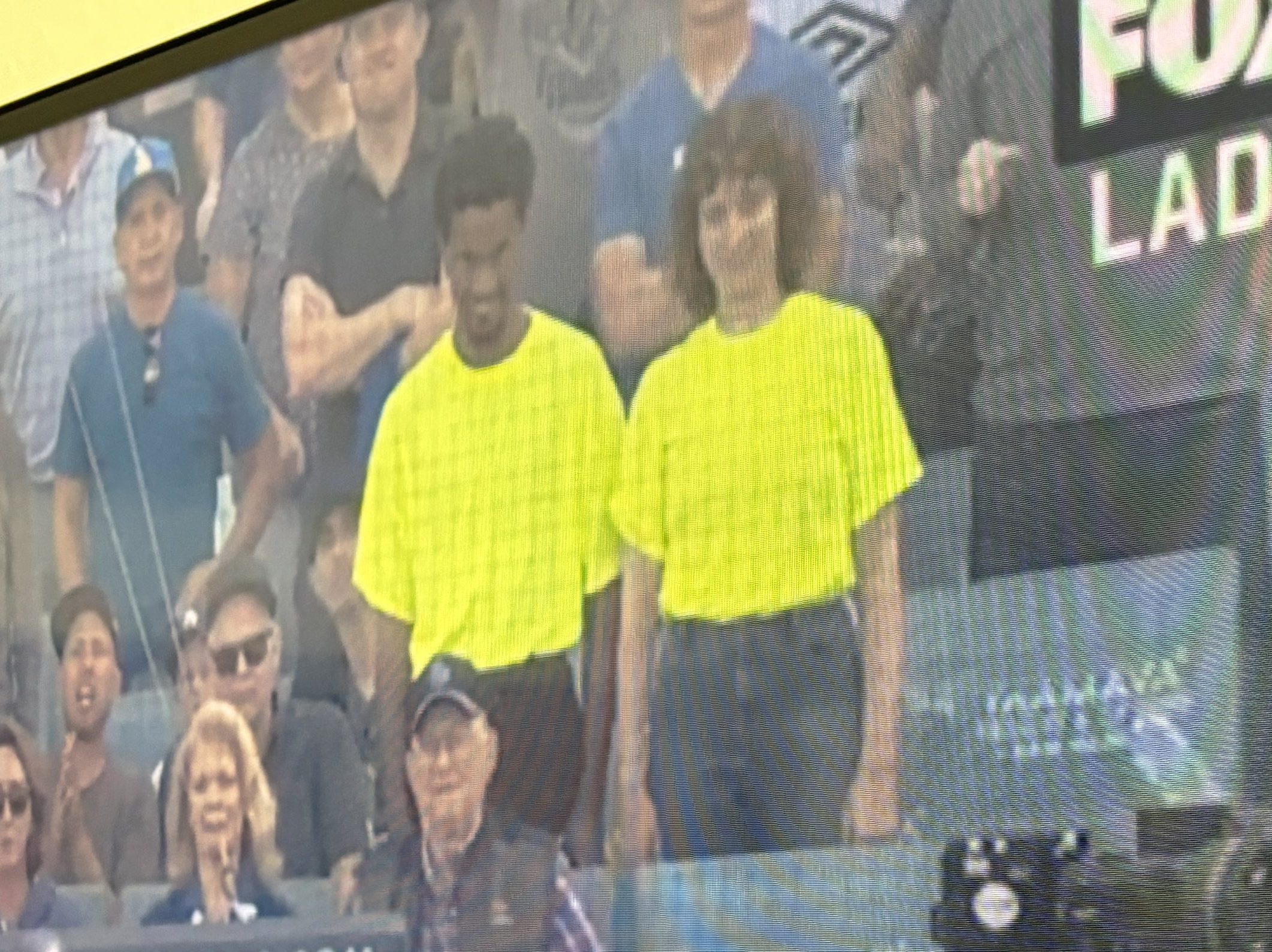 Creepy figures spotted behind home plate at Dodger Stadium KTLA(02)
