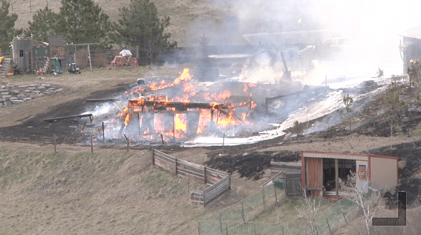 UPDATE Family homeless after huge fire near Bozeman ABC FOX Montana