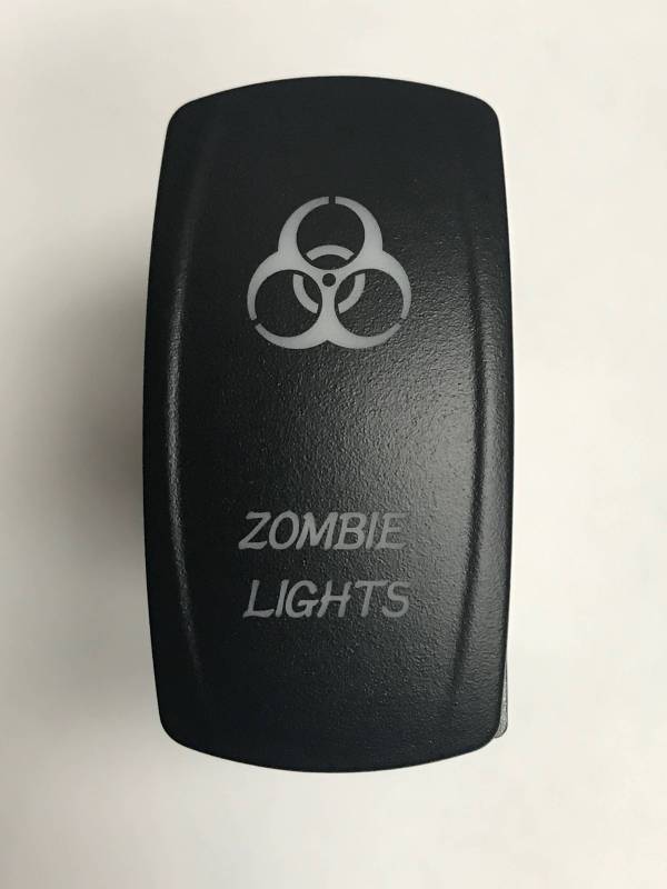 BTR CSeries Rocker Switch, Zombie Lights (OnOff) Amber