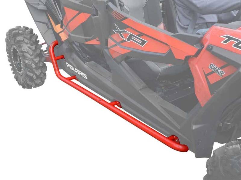 Polaris RZR XP 4 Turbo Rock Sliding Nerf Bars (Red)