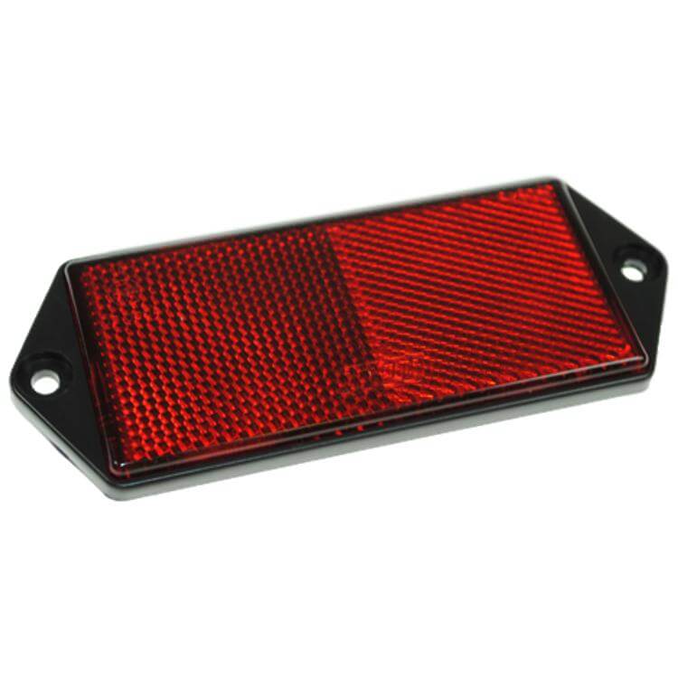 Rectangular Red Amber Trailer Side Reflector With Mounting Holes - K