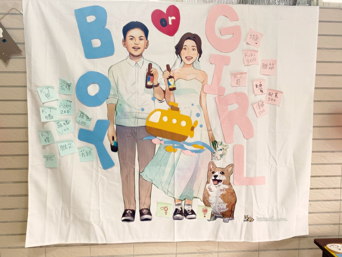 性別派對佈置背景