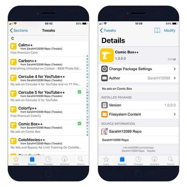App ++ tweaks for iOS