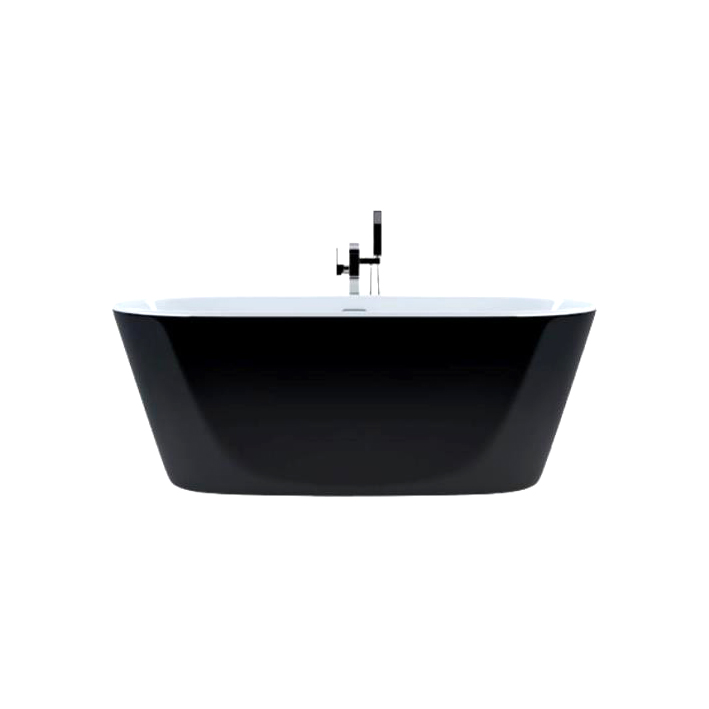 Kube OVALE 67" Black Free Standing Bathtub