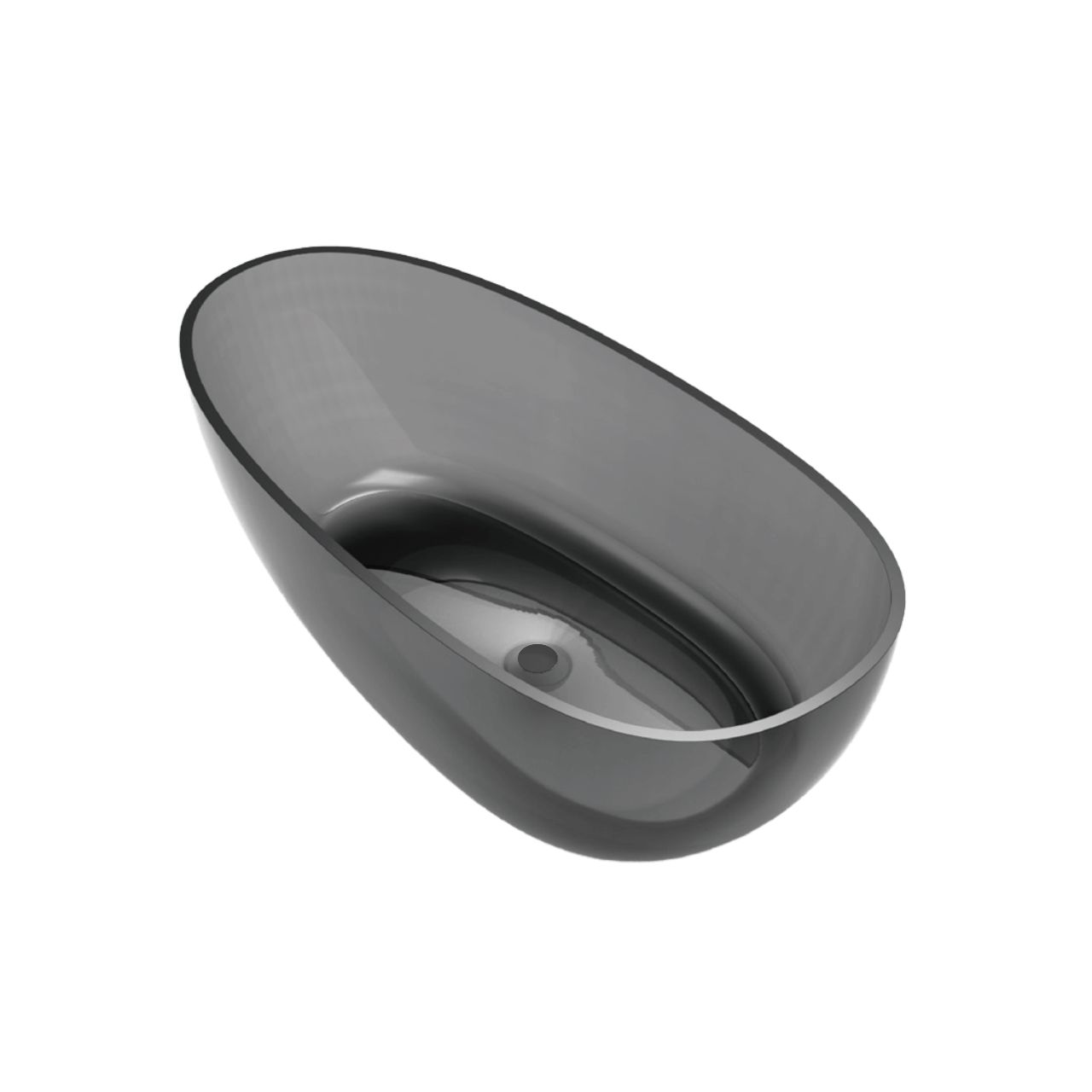 59" KubeBath Crystal Resin Free Standing Bathtub