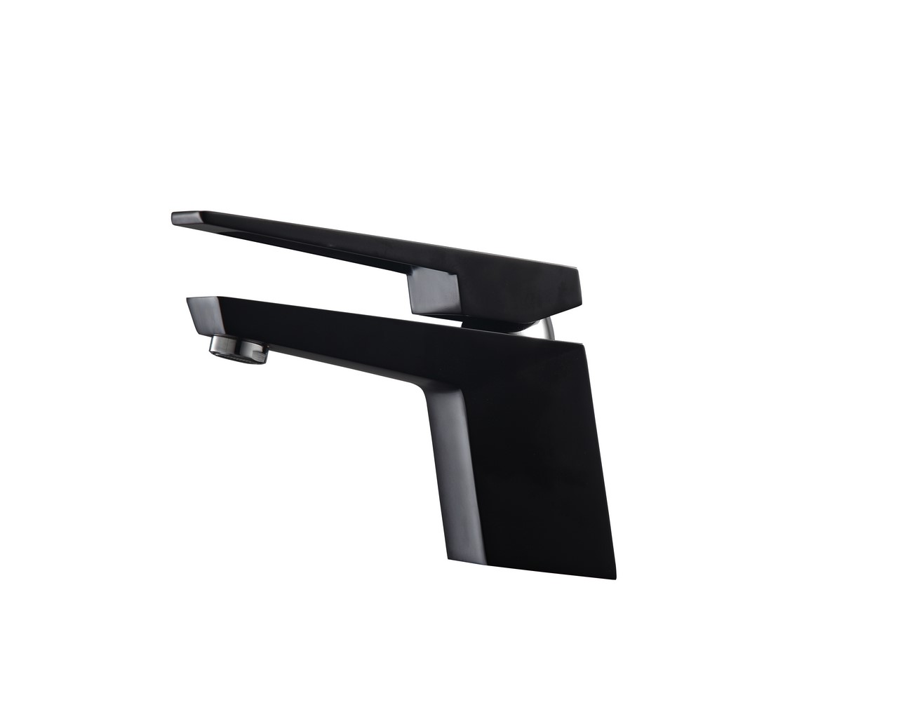 Aqua Siza Single Lever Modern Bathroom Vanity Faucet Matte Black KUBEBATH