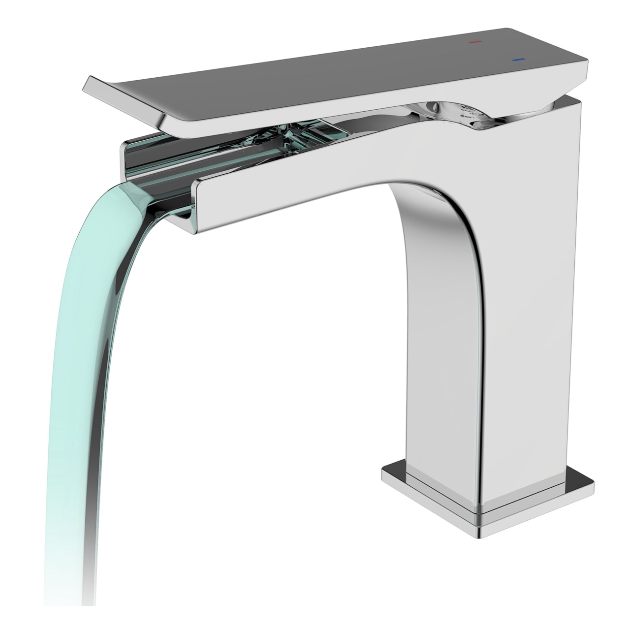 Aqua Cascata Single Lever Bathroom Vanity Faucet Chrome KUBEBATH