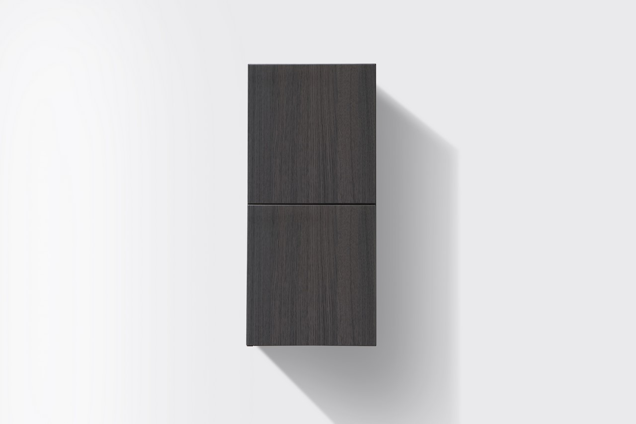 Bathroom Gray Oak Linen Side w/ 2 Storage Areas KUBEBATH