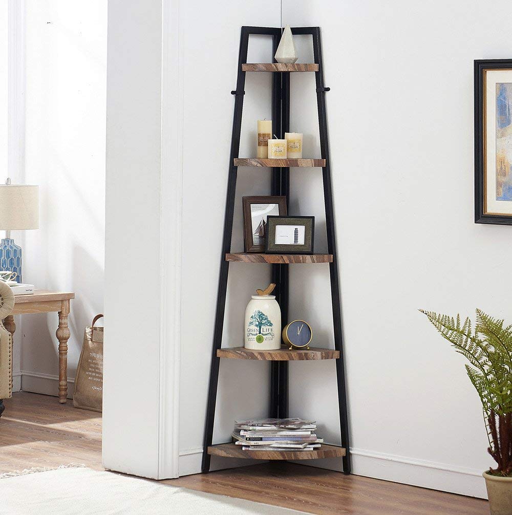 Natraj Exports wooden ladder shape bookshelf furniture for living room