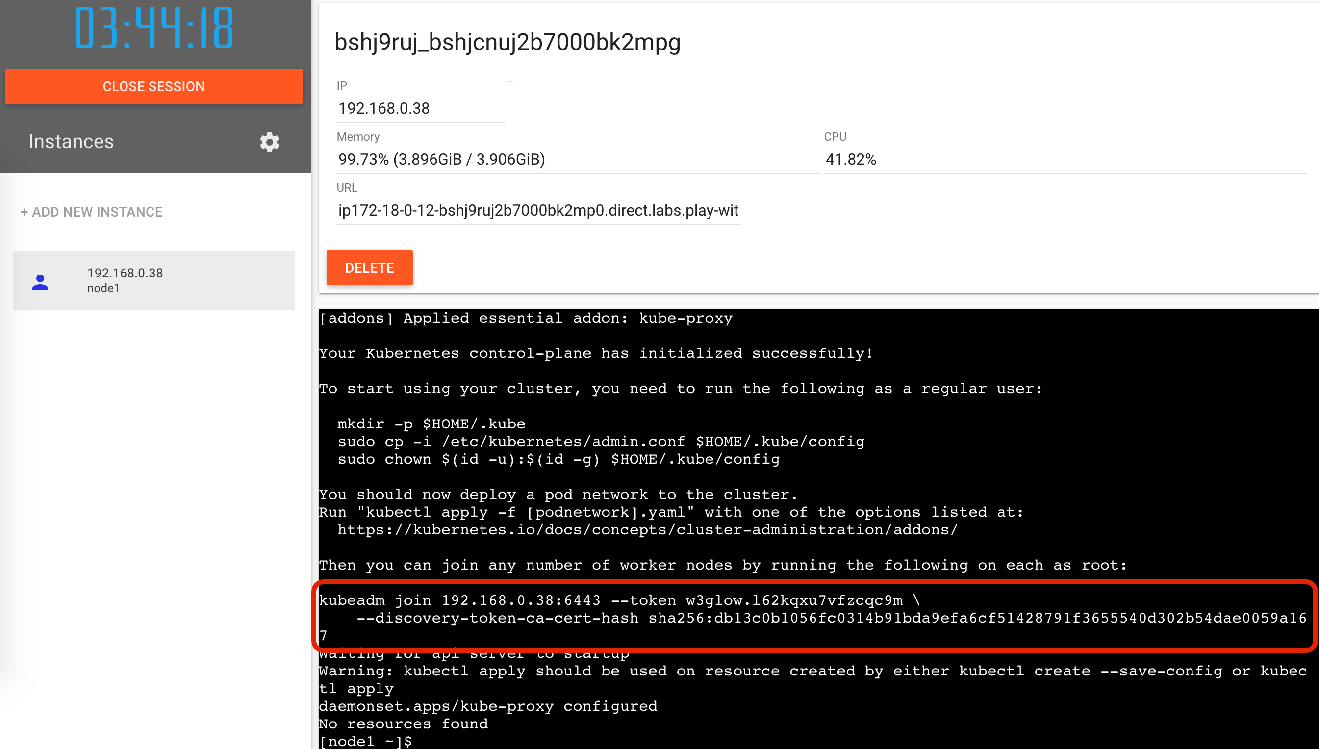 Creating your cluster — Basics documentation