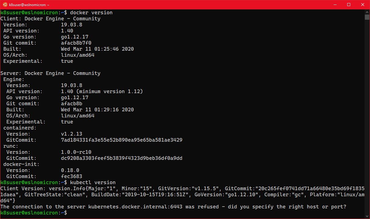 WSL+Docker on the Windows Desktop