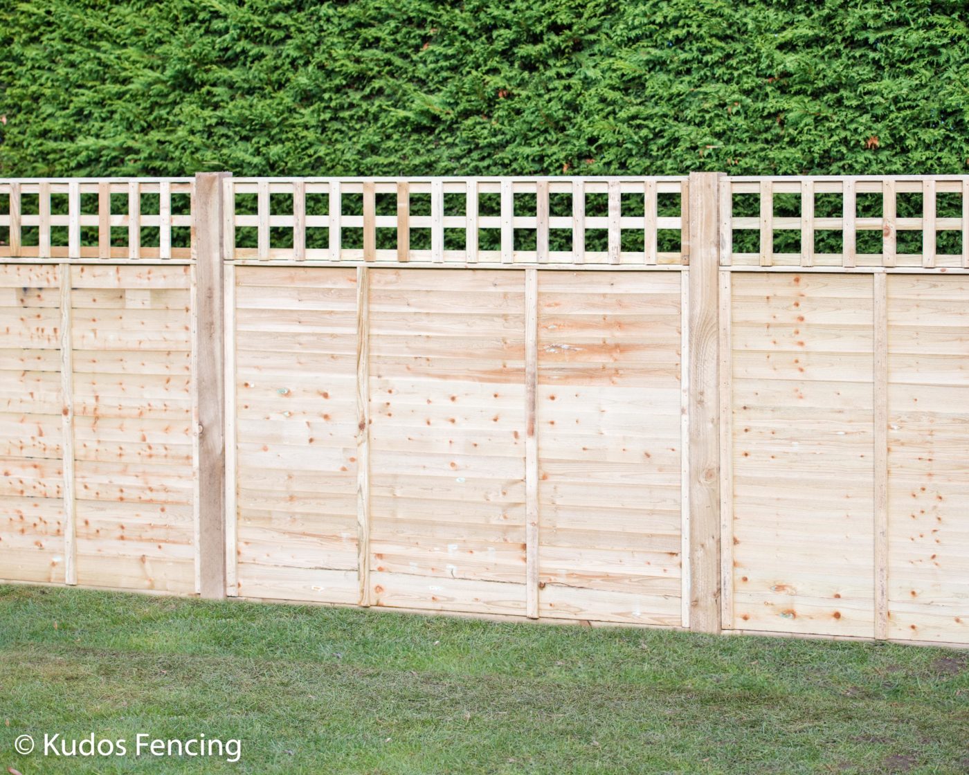 Trellis Top Lap Panel Fence Erected Kudos Fencing Ltd