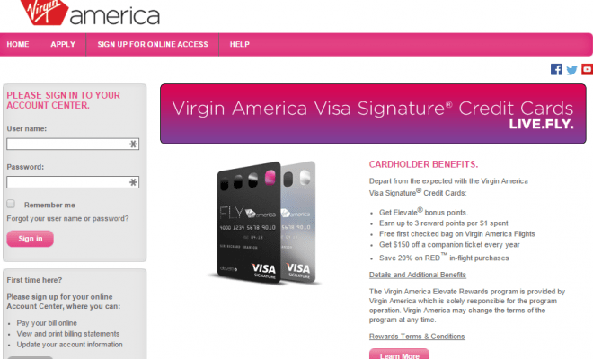 VIRGIN AMERICA CREDIT CARD PAYMENT OPTIONS