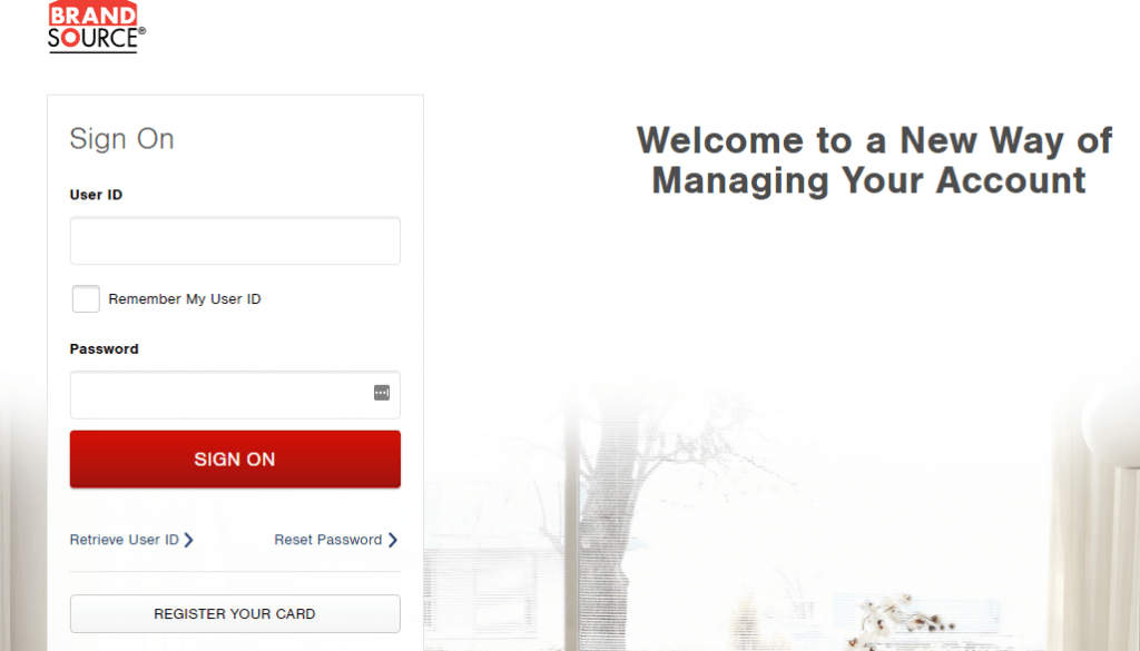 Brand Source Credit Card Payment Options Register your Account
