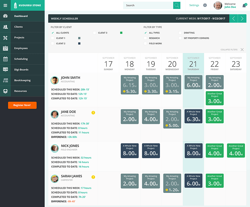 Land Surveyors Project Management Software KudurruStone