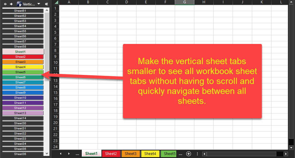 Easy Excel Side Tabs in Color 2023