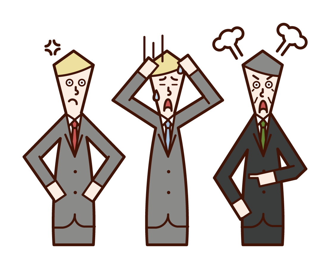 中間管理職・課長・部長（男性）のイラスト フリーイラスト素材集 KuKuKeKe