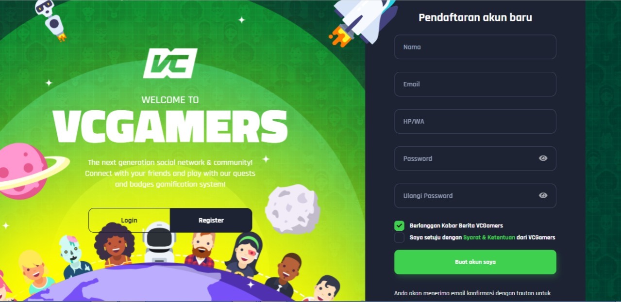 Marketplace Game VCGamers Pertama di Indonesia