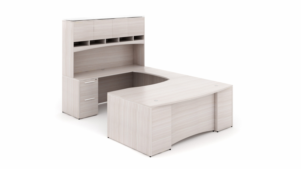 Buy 72x104 Potenza UShaped Bow front Desk with Laminated Modesty Panel