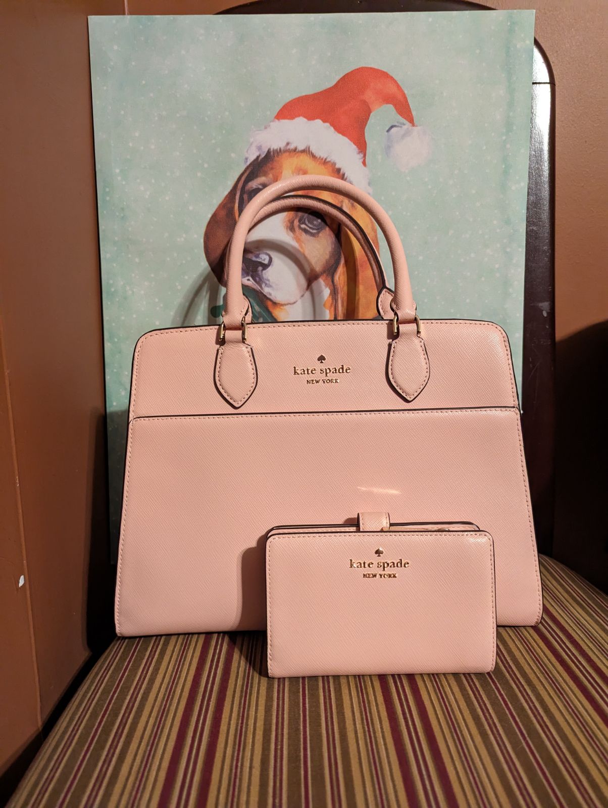 Kate Spasde Madison Saffino Pink Leather Set (1/25/24)2489