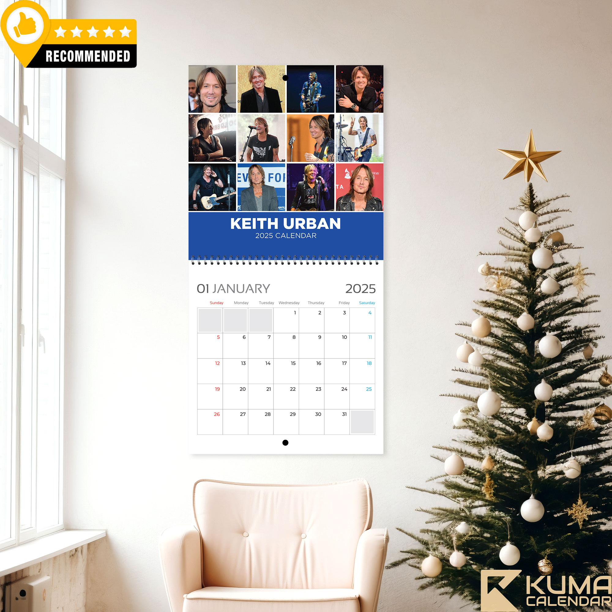 Keith Urban 2025 Calendar Perfect for Country Music Fans Keith Urban 2025 Calendar Perfect for Country Music Fans