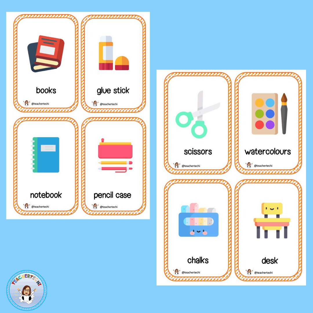 FLASHCARDS School objects