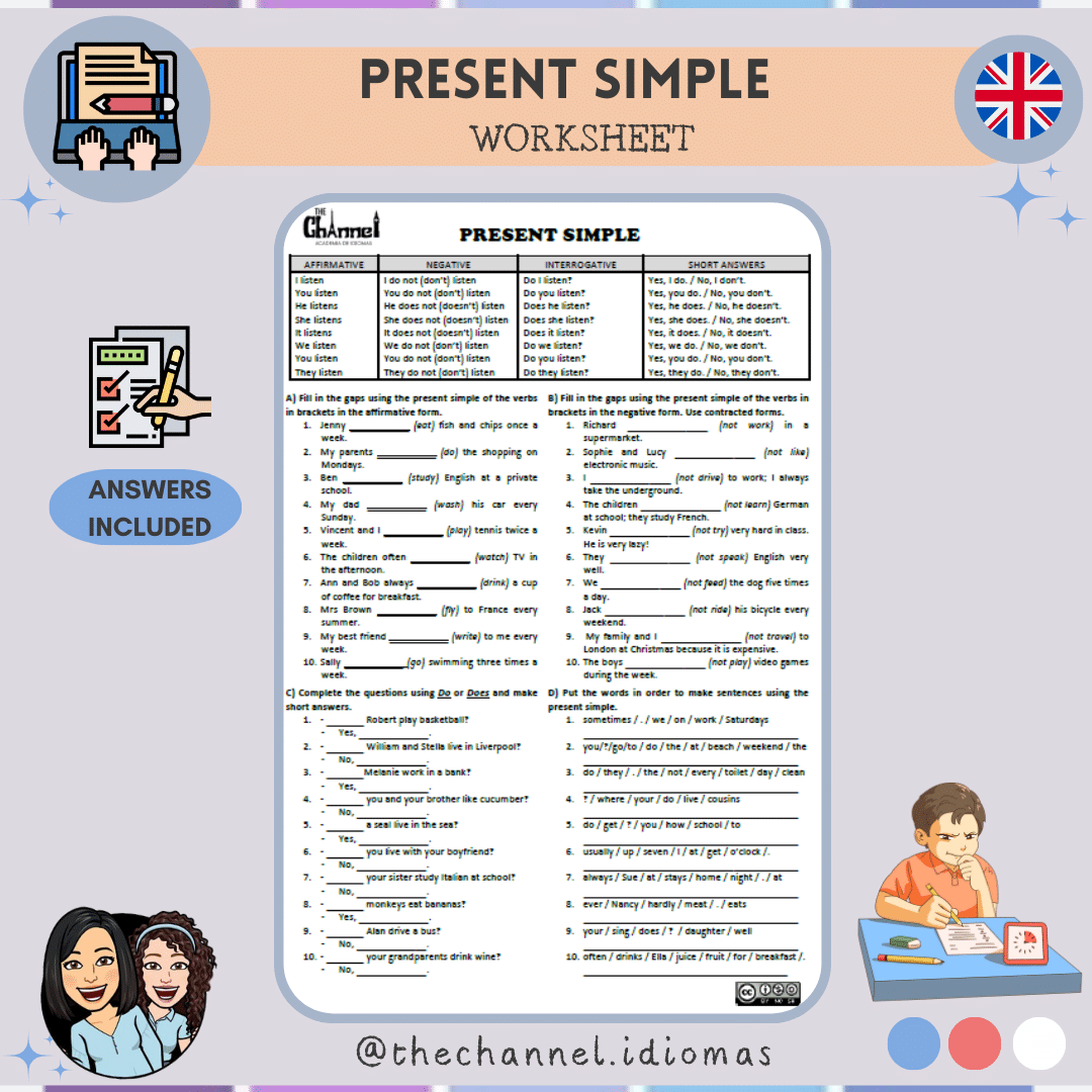 Present Simple Worksheet