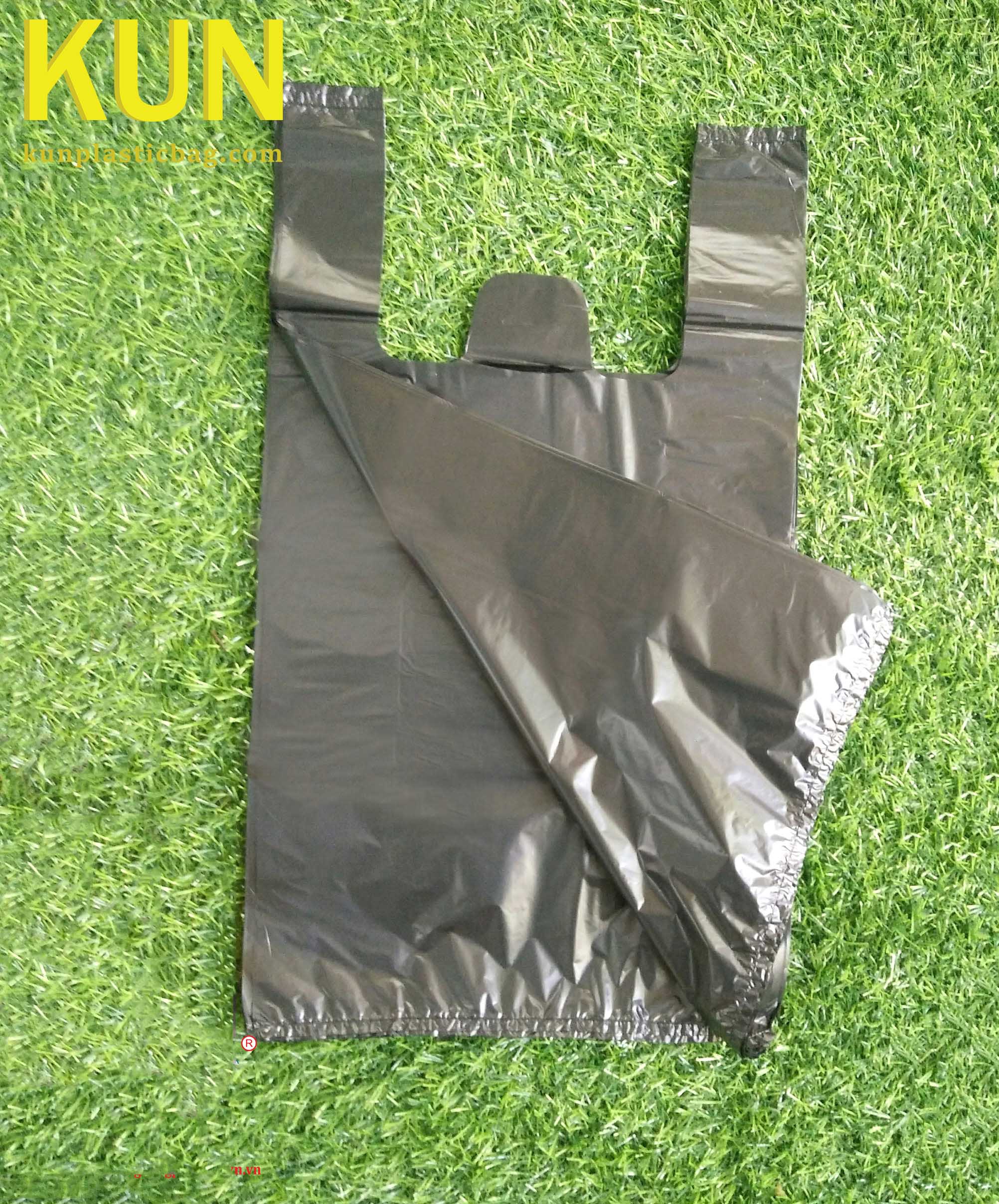 Black Plastic TShirt Bags Kun Plastic Bag Company