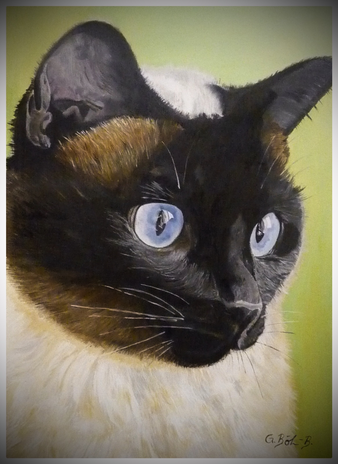 Katze Malerei Oel Von Galdino Bb