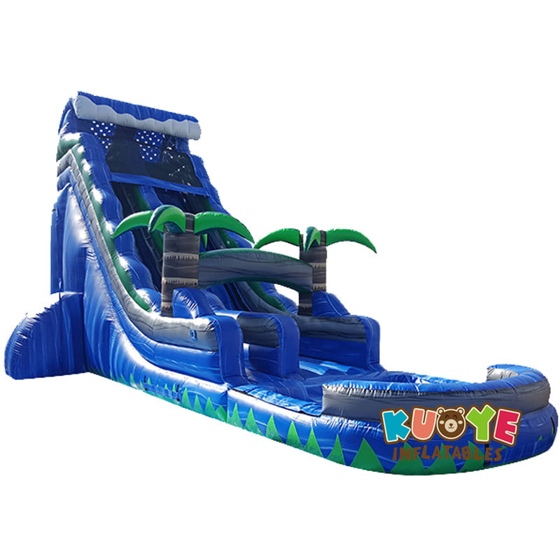 WS1820 20ft Blue Crush Inflatable Water Slide with Pool KUOYE Inflatables