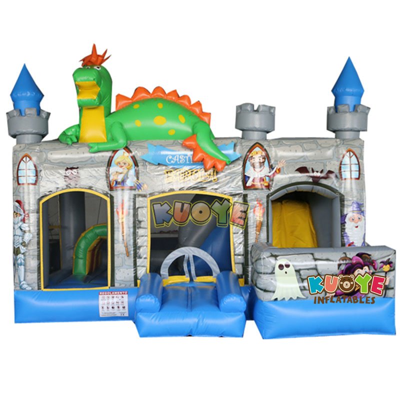 CB1802 Dinosaur Jumping Fun Castle with Slide KUOYE Inflatables
