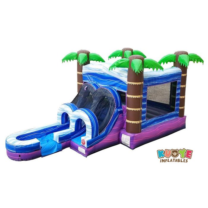 CB082 Kids Tropical Water Slide Bounce House Combo with Blower KUOYE