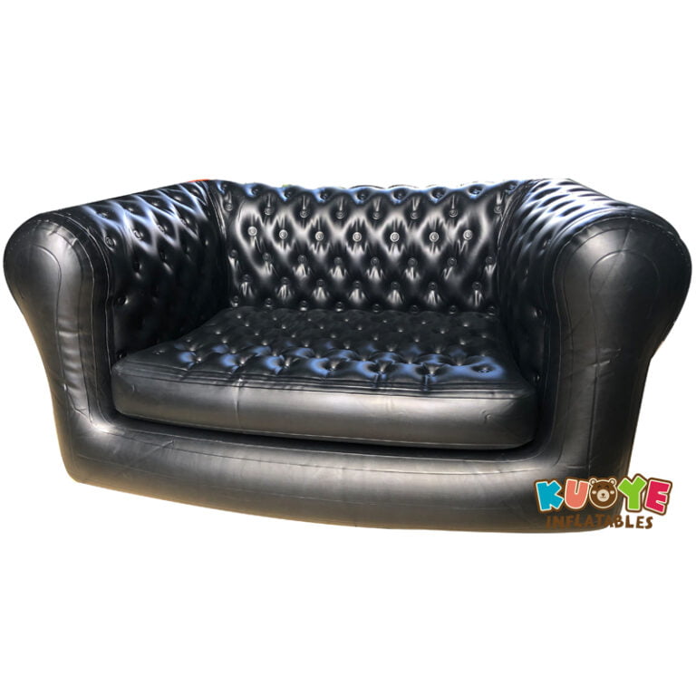 CS001 High Quality Luxury Inflatable Chesterfield Sofa 2 Seater Black