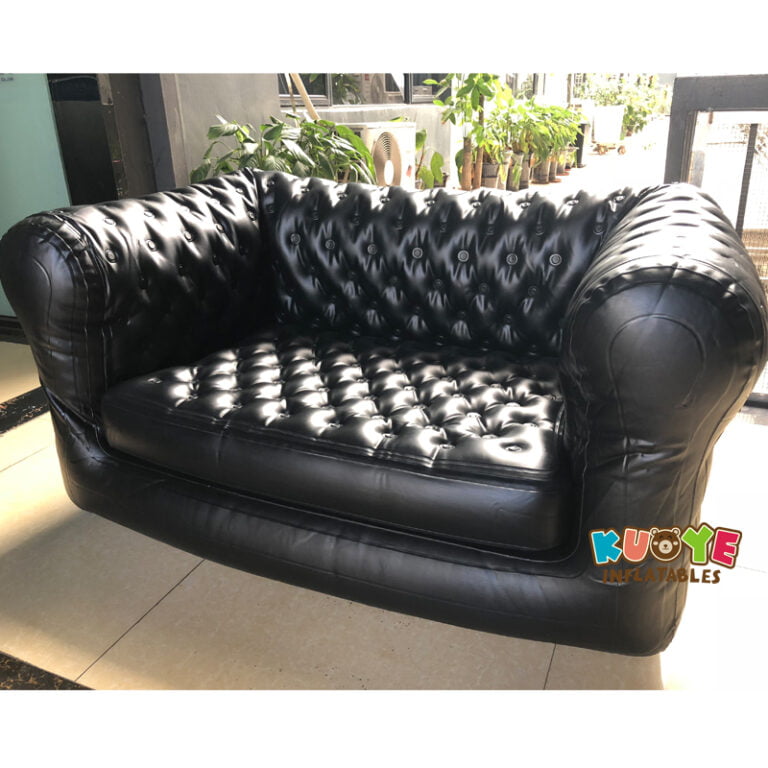 CS001 High Quality Luxury Inflatable Chesterfield Sofa 2 Seater Black KUOYE Inflatables