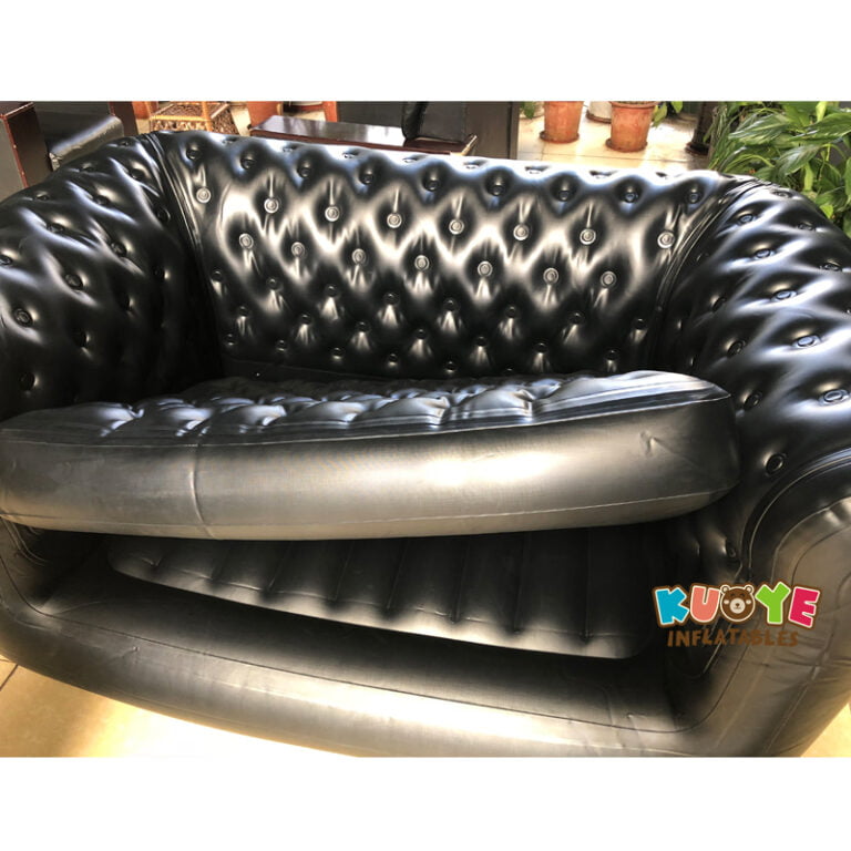 CS001 High Quality Luxury Inflatable Chesterfield Sofa 2 Seater Black KUOYE Inflatables