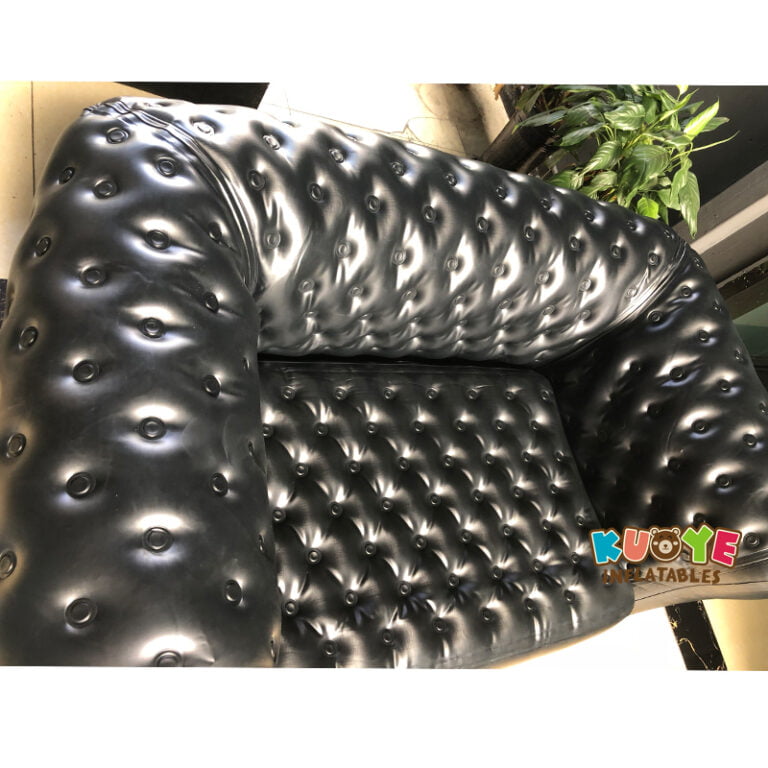 CS001 High Quality Luxury Inflatable Chesterfield Sofa 2 Seater Black KUOYE Inflatables