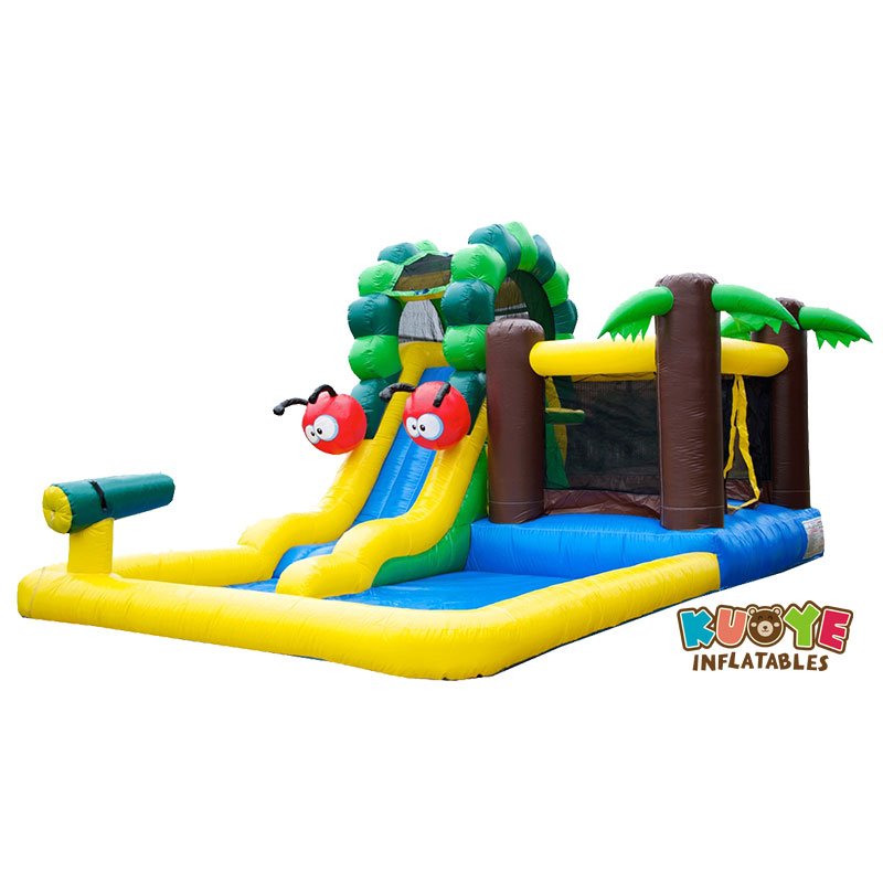 CB138 Caterpillar Water Jumping Castle KUOYE Inflatables