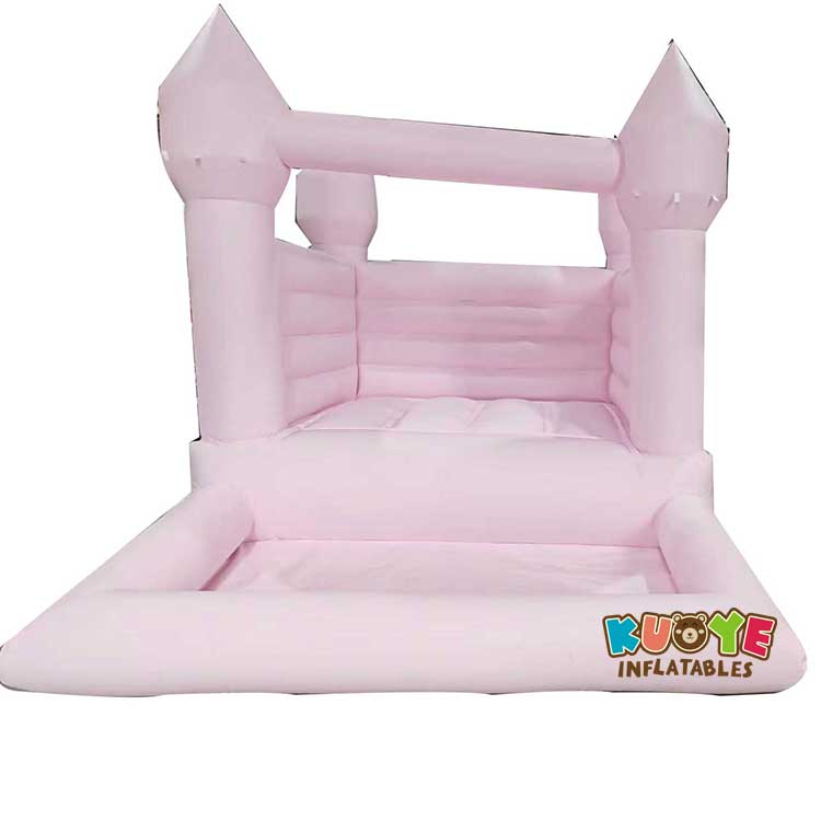 BH180 Pastel Pink Bounce House with Ball Pit KUOYE Inflatables