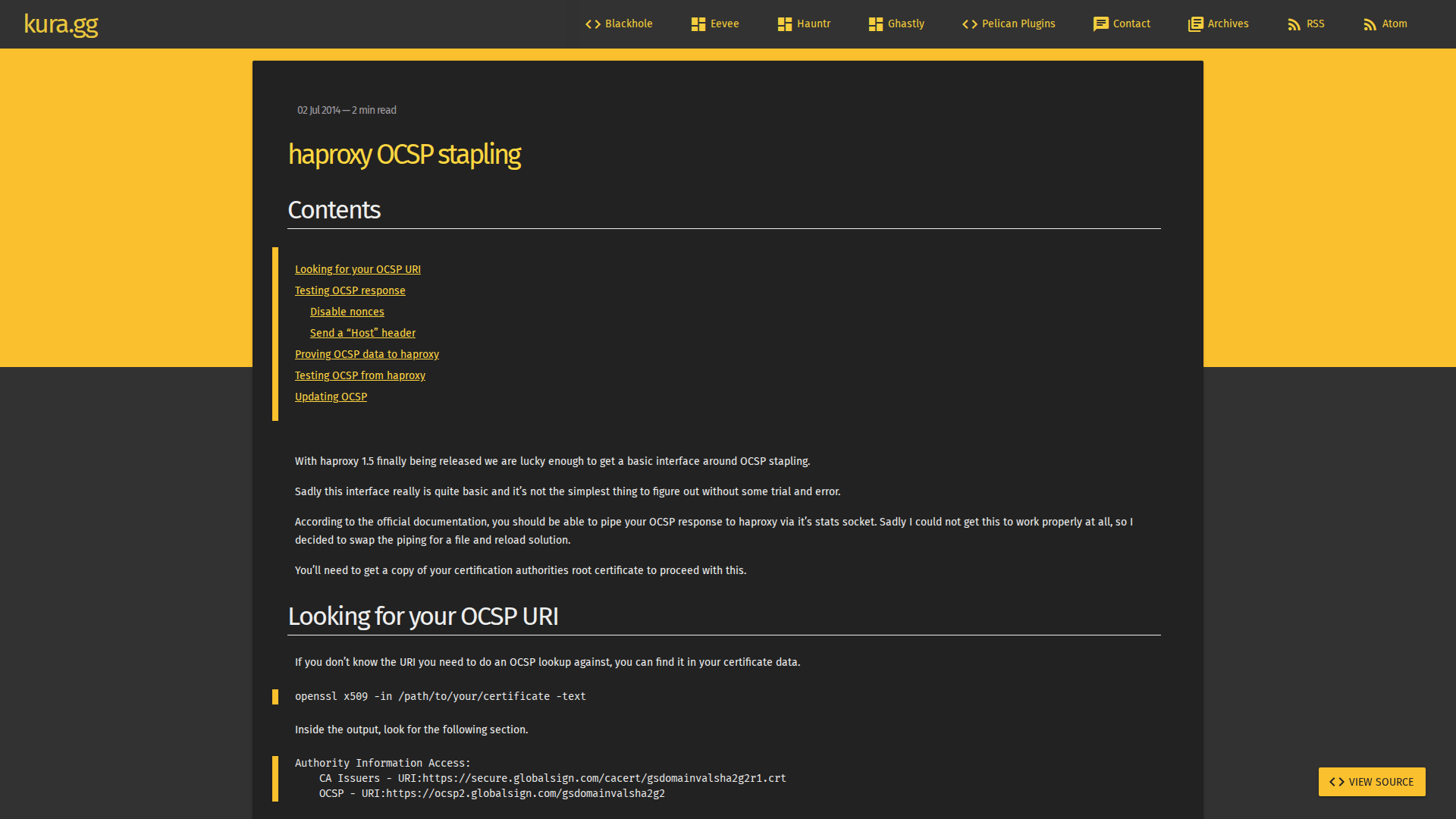 haproxy OCSP stapling