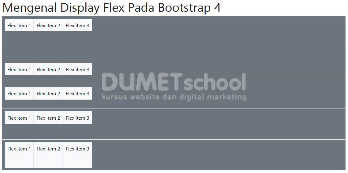 Mengenal Display Flex Pada Bootstrap 4 Part3 Kursus Web Design